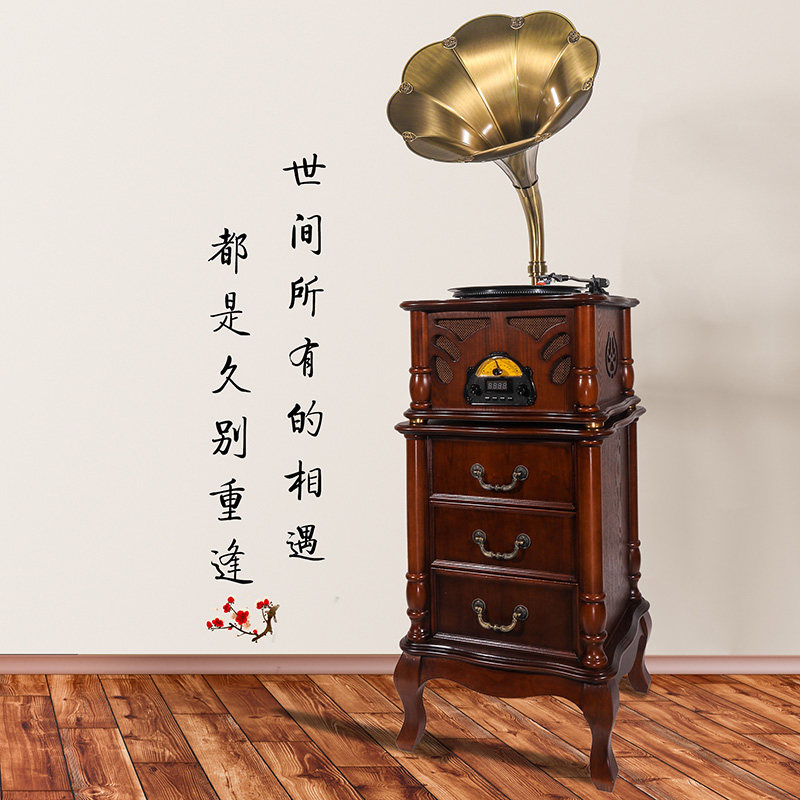 This Ink Remain Recorder Retro Living Room European-style Black Gum Record Machine Big Horn Old-fashioned Electric Record Grammer Grammer S16