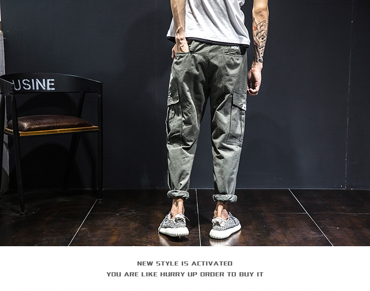 PUGESE Nhật Bản retro quần thẳng nam hoang dã lỏng lẻo thương hiệu quần âu sinh viên đơn giản overalls nam quần dài thể thao nam