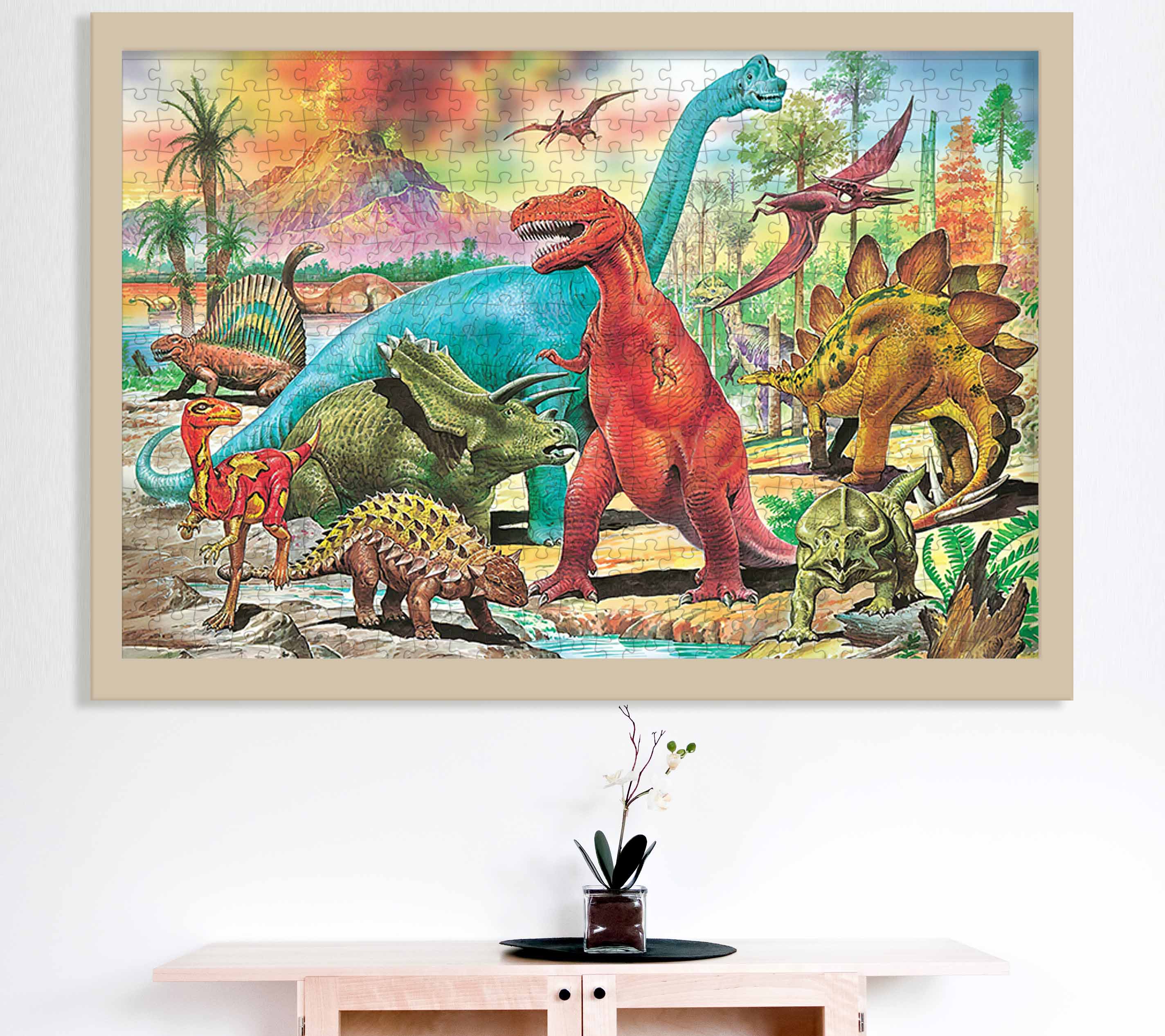 Wooden Puzzle 1000 Pieces Dinosaur World 500 Children Adult Decompression Puzzle Toy 300 Gift to send a boy
