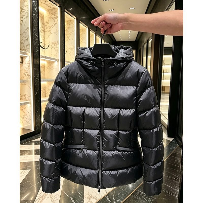 Yuhe Haute Couture 2026 New Product "Small Waist Series" Hooded Waist-Cinching Goose down Jacket for Women, Elegant Style 75545