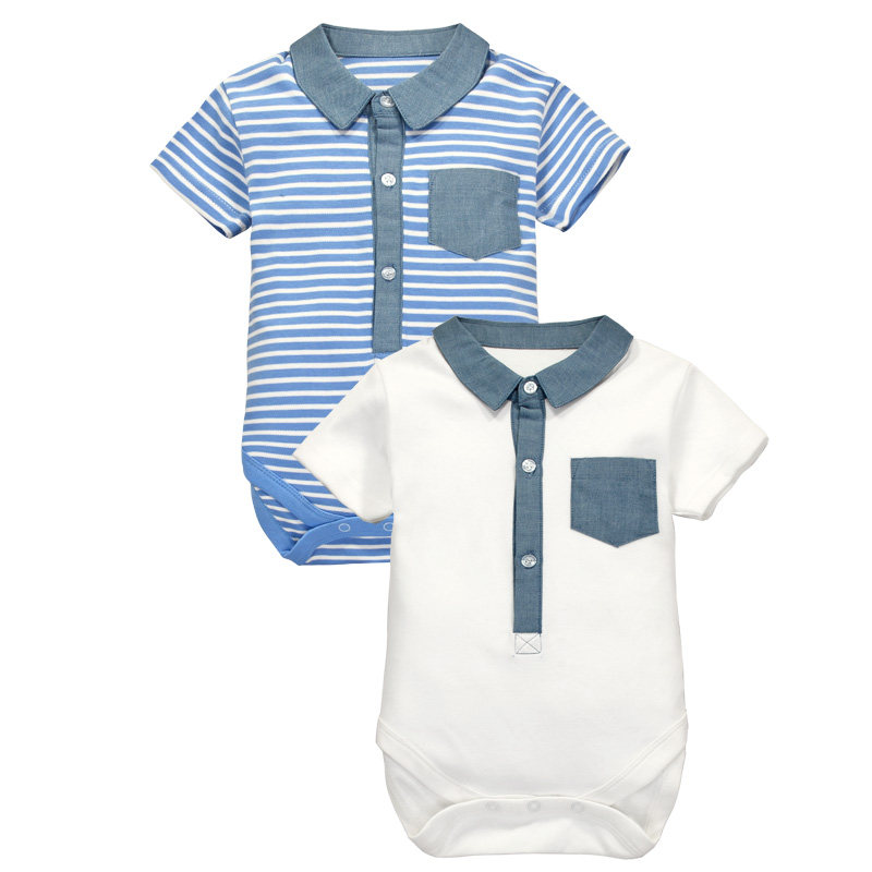 momsCare Summer newborns Triangle Climbing navy blue and white turtlenecks style Livewear