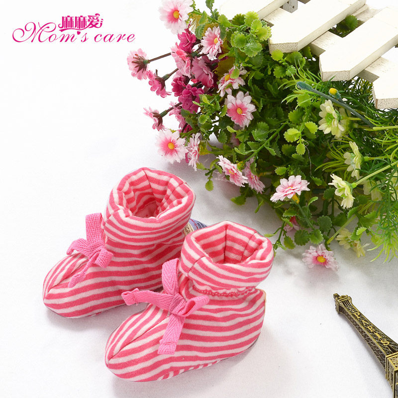 momscare baby autumn winter warm foot cover newborn shoes infant foot care double sock