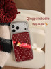 Lightweight ins Red Polka Dot 3D Dachshund Phone Case for Apple 17 Pro Max, iPhone 16 Pro New Model, 15 Women's Model, 14 Silver Frame, 13 New Year Creative Full-Cover Hard Case