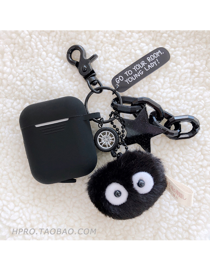 For Apple AirPods Keychain Cute Cartoon Silicone Earphone
