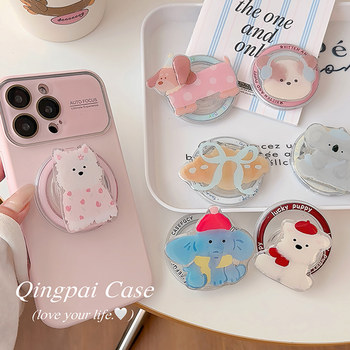 Lightweight ins Three-Dimensional Cartoon Animal Head Suitable for Magsafe Magnetic Stand, Strong Adsorption for Mobile Phones, New Model