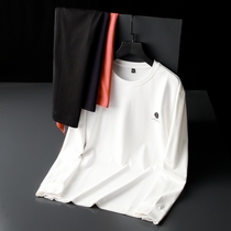 Autumn and winter plus size mens fat fat fat man cotton loose round neck long sleeve T-shirt mens base shirt