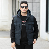 Autumn and winter mens thick vest mens fat plus size waistcoat mens fat down cotton vest men