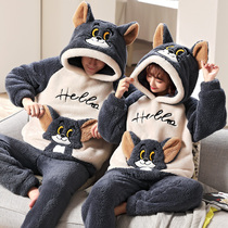 Couple pajamas autumn and winter coral velvet pajamas women thickened plus velvet winter flannel home clothes mens suit