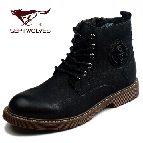 Septwolves, зимние высокие сапоги, матовая повседневная обувь, кожаные высокие ботинки, 2018, европейский стиль