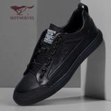 Septwolves, кроссовки, летний пиджак классического кроя, черные низкие туфли, кожаная обувь для кожаной обуви, 2020, в корейском стиле