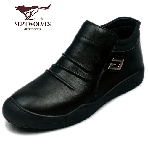 Septwolves, Martens, японские зимние трендовые короткие сапоги, высокая обувь, челси, из натуральной кожи