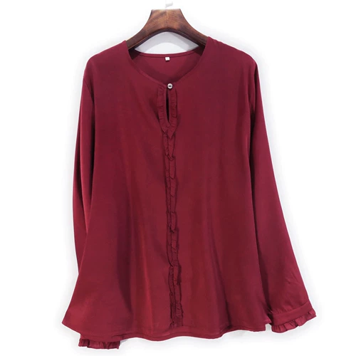 Шелковая ткань, шелковый лонгслив, базовая рубашка, большой размер, по фигуре, в корейском стиле