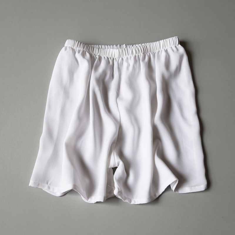 Xia 100 lụa lụa quần short nữ chống ánh sáng boxer đáy an toàn quần quần đa màu vào eo cao quần ren mặc váy