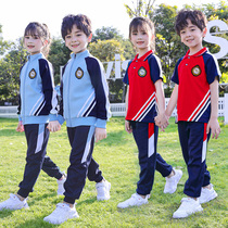 Kindergarten Garden Clothes Spring and Autumn Sports Set Blue Three-Four Piece Cotton Children Summer Class Clothes Primary School uniforms