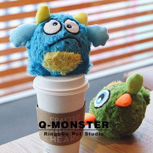 Big Eye Little Monsters/RingoGo/Q-monster dog sounding plush toy jump ball Q Bao