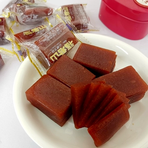 福君山 Квадратный пирог из боярышника, фруктовая кожура и порошок, фирменное блюдо Тяньцзиня, кисло-сладкие закуски, независимая упаковка конфет.