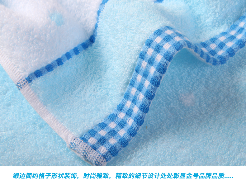 Khăn vàng Cotton Satin nguyên chất thêu vuông Khăn dễ thương Đầu gấu đôi Màu vuông Khăn chính hãng 4 gói Khăn - Khăn tắm / áo choàng tắm khăn tắm em bé