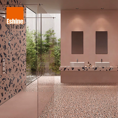 Yixuan Plain Chain Network Red B & B Цветные гранулы вода из фрезерования гостиной Общественная анти -скользящая плитка кухонная охрана