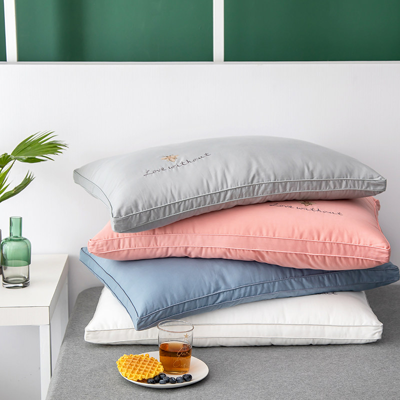 Pillow single one male high pillow core thickened with high single down pillow core vacuum compressing a pair of double