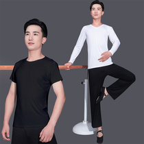 Student art Test form suit short sleeve top dance practice straight-through pants loose Latin big-size pants modern dance suit