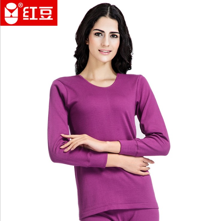 đồ lót phụ nữ đậu đỏ trung niên cao cổ áo bông cotton mùa thu bộ quần áo mùa thu bông len giá xuất xưởng bán hàng trực tiếp D3253.