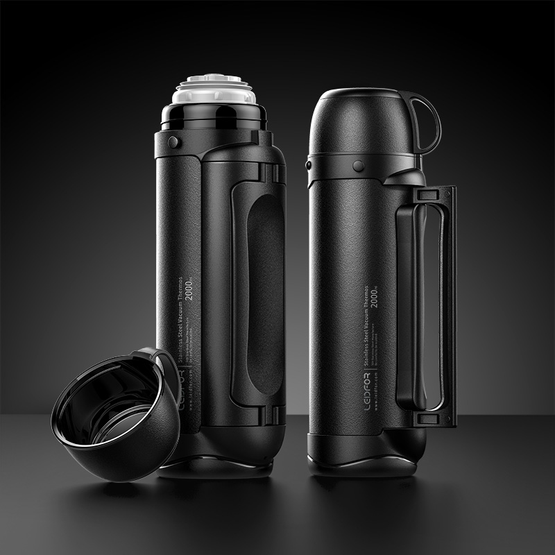 Redf outdoor thermos bottle portable thermos cup large capacity men and women's large car travel 2000ml