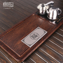 Kang Yun Kung Fu tea tray set induction cooker integrated household solid wood drainage modern simple bamboo tea tray tea table