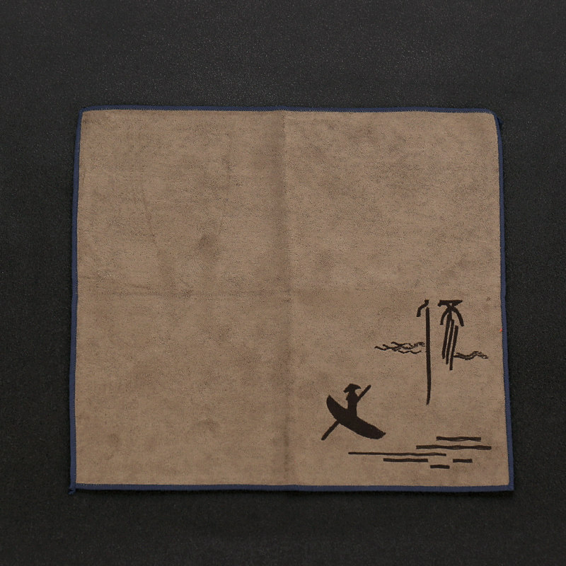 Kangyun tea cloth Tea towel Absorbent thickened large cotton hemp Chinese style Kung Fu tea accessories Tea mat Tea table towel