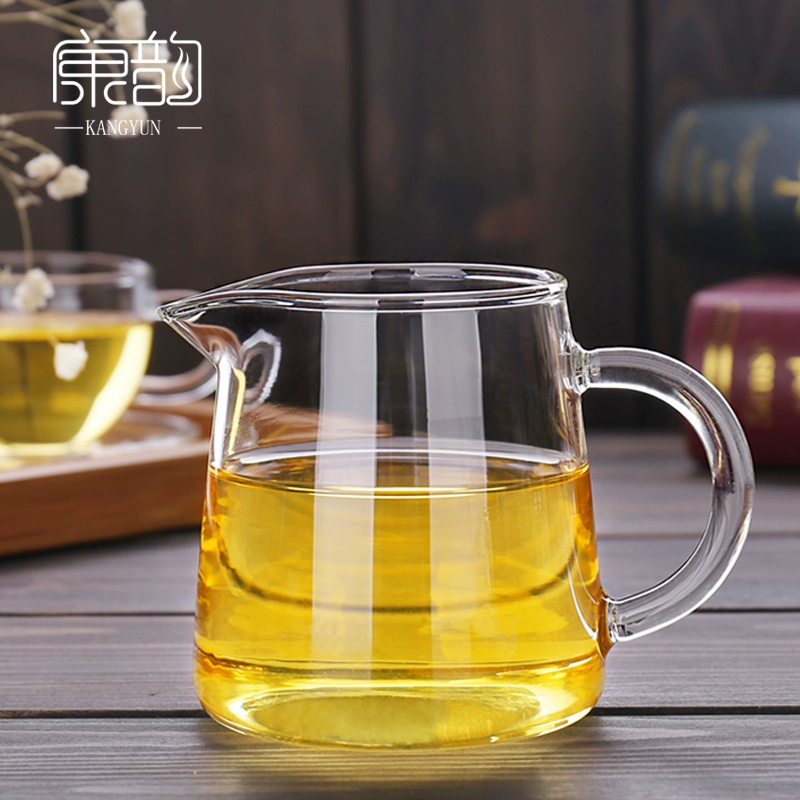 Kang Yun Dày Glass Cup tách trà tách trà Kung Fu Trà nhiệt độ cao Trà biển Phụ kiện Trà tay cầm Trà biển - Trà sứ