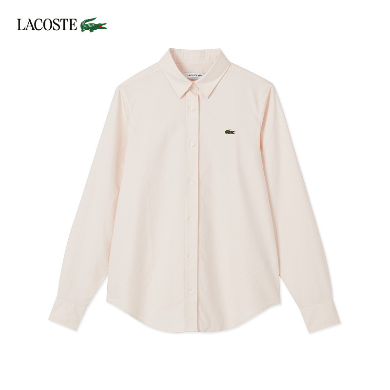 Lacoste French Crocodile Women's Clothing 26 New Autumn Fashion Versatile Solid Color Long-Sleeved Shirt | Cf1195