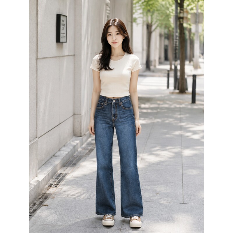 Levi's Spring and Autumn Women's High-Waisted Retro Wide-Leg Jeans 0081R-0011 Levi's Spring and Autumn Women's High-Waisted Retro Wide-Leg Jeans 0081R-0011