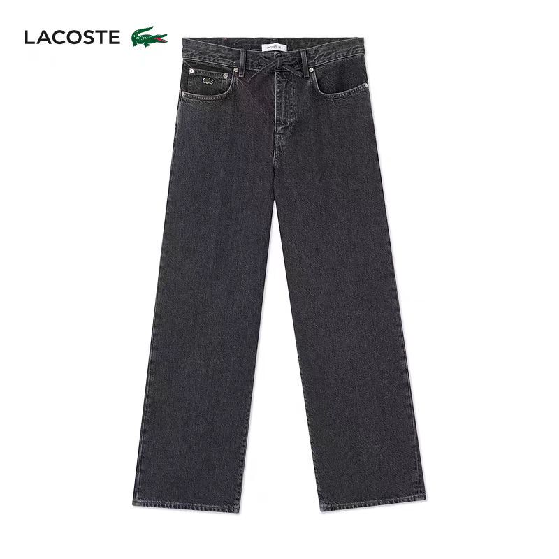 Lacoste French Crocodile Women's Clothing 25 Fashion Retro Wide-Leg Jeans Hf2448 Lacoste French Crocodile Women's Clothing 25 Fashion Retro Wide-Leg Jeans Hf2448