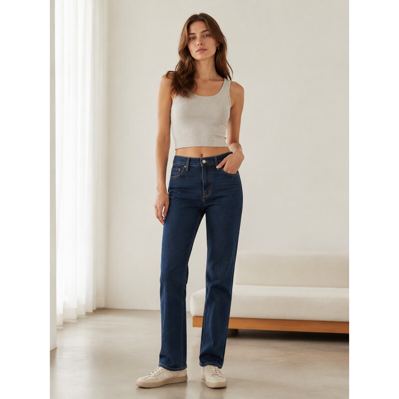 Levi's Spring and Autumn Women's Fashion Straight-Leg Jeans 19631-0373