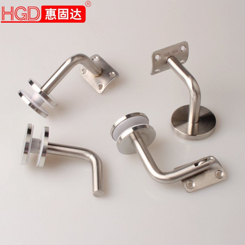 304 steel stair handrail accessories Wall entrustment stair glass clip Stair handrail glass connector