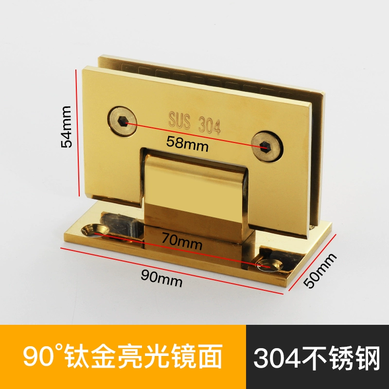 Bản lề cửa kính dày 304 phòng tắm bằng thép không gỉ không khung Bản lề kẹp kính 90 độ 180 Kẹp phòng tắm phẳng cửa kính bản lề sàn 1 cánh giá bản lề cửa kính cường lực Bản lề cửa kính