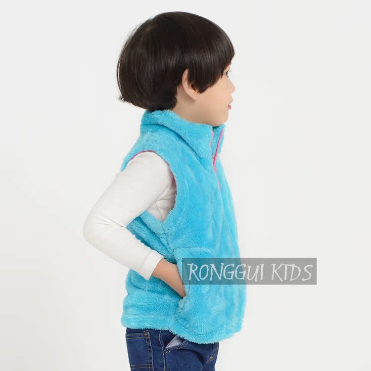 Áo vest trẻ em mùa đông cộng với nhung dày áo vest len bé trai mùa đông