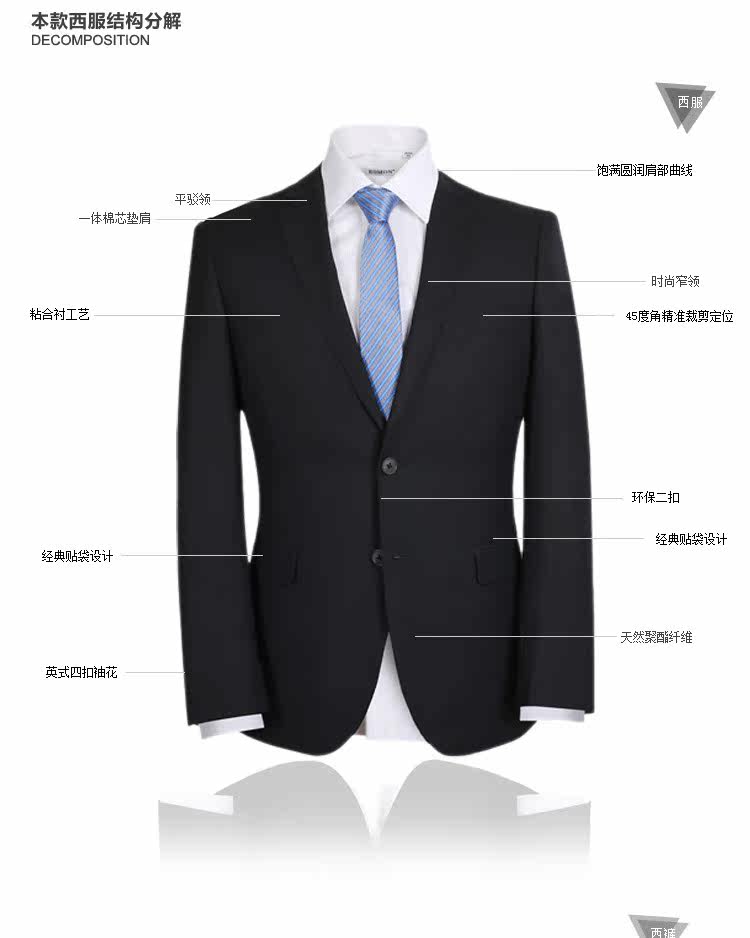 Costume homme ROMON en laine pour printemps - Ref 1556272 Image 21