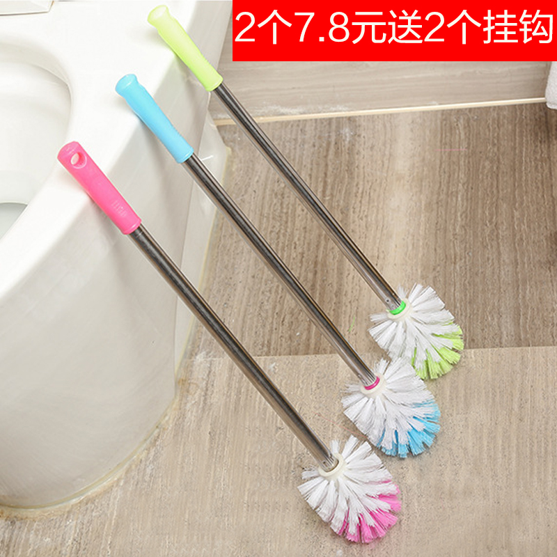 Toilet brush Two clothes minimalist Makeup Room Wash Toilet Brush Long Handle No Dead Angle Cleaning Brush Double Head Bending Gap Brush