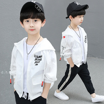 Childrens sunscreen clothes boys summer clothes 2021 new Western style thin jacket summer breathable sunscreen clothes Korean version of the tide