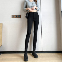 Mara Sixty leggings women wear autumn and winter plus velvet high waist slim tight small feet elastic black magic pants