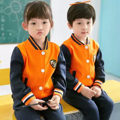 Kindergarten garden clothes autumn and winter suits teacher parent-child activities sportswear English Orange school uniforms class uniforms