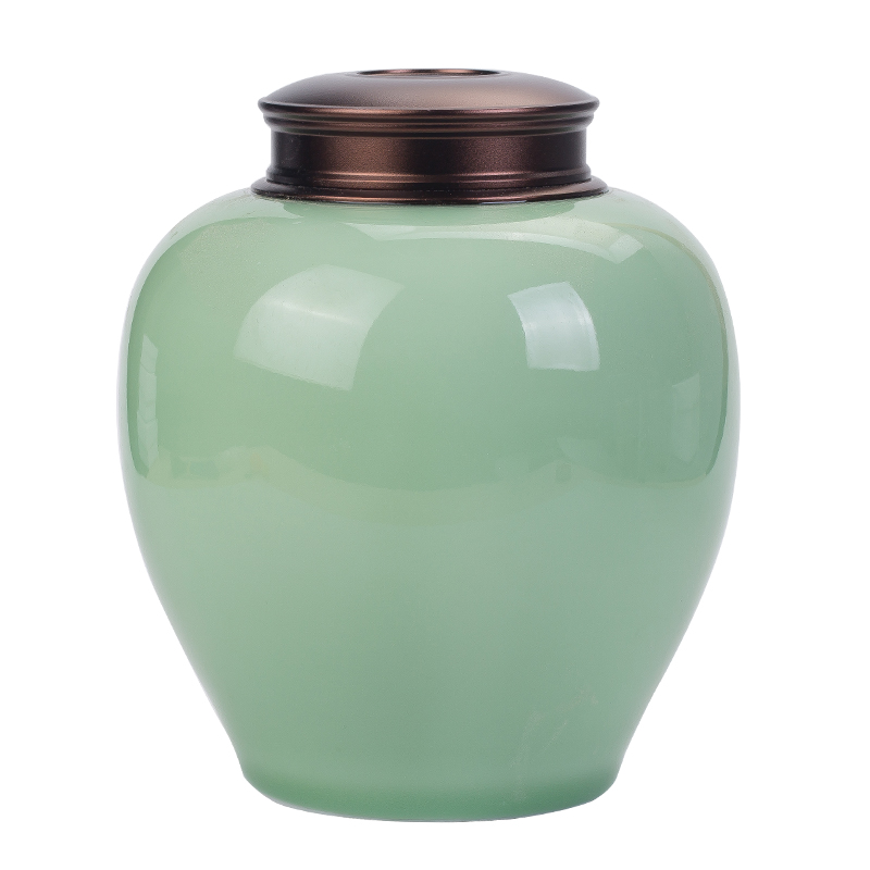 The Crown chang caddy fixings large creative fashion household ceramic POTS kung fu tea set seal pot store tea metal cover