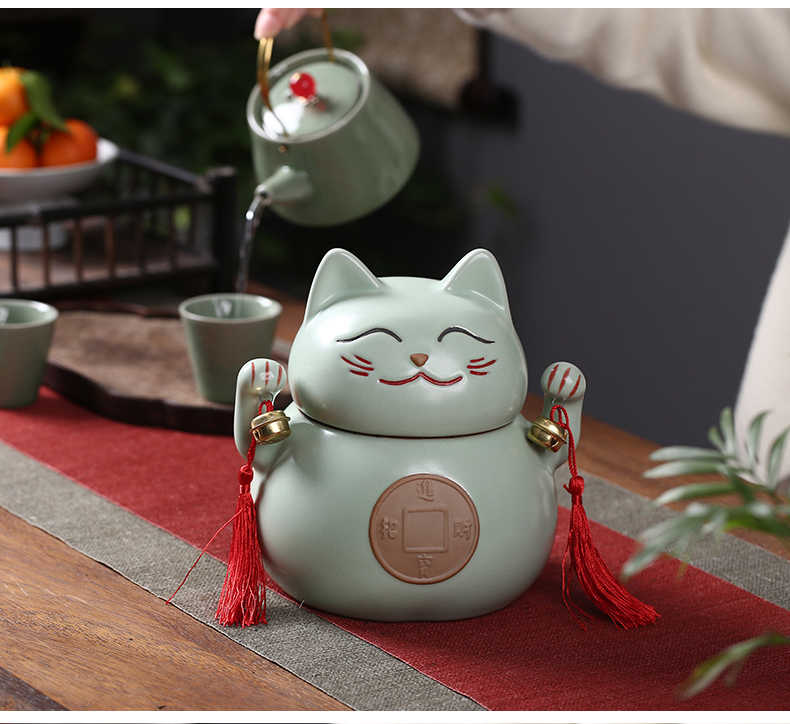 Chang plutus cat ceramic crown caddy fixings your up with dried fruit large seal storage tank sitting room adornment tea tins