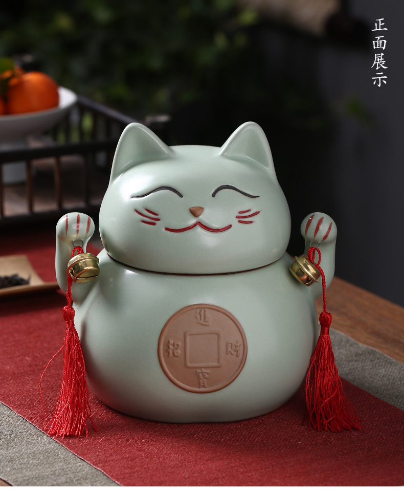 Chang plutus cat ceramic crown caddy fixings your up with dried fruit large seal storage tank sitting room adornment tea tins