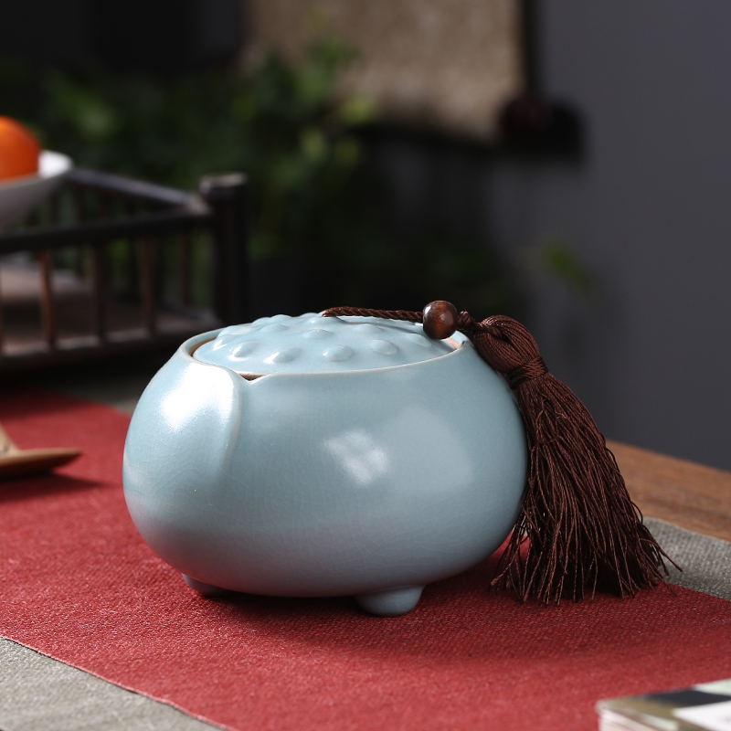 Chang your up crown caddy fixings household creative fashion slicing can raise deposit receives gift box sealed jar ceramic pot