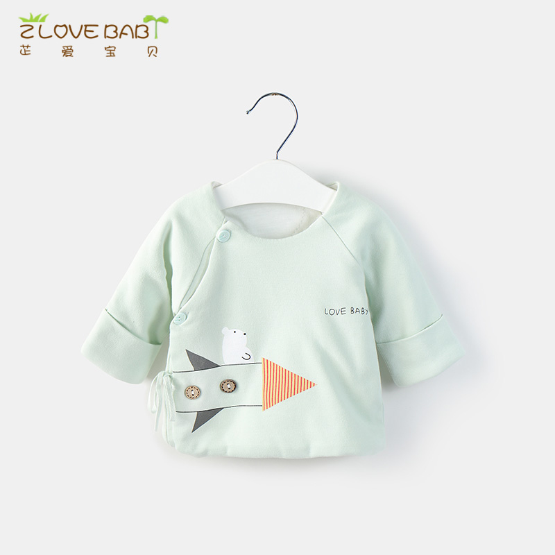 Newborn clothes Newborn baby tops Autumn and winter warm thin cotton monk clothes half-back clothes Men's and women's baby cotton clothes