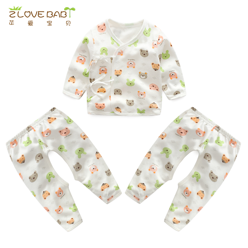 Zhiai baby newborn clothes 0-3 months pure cotton newborn baby clothes Monk clothes baby underwear set