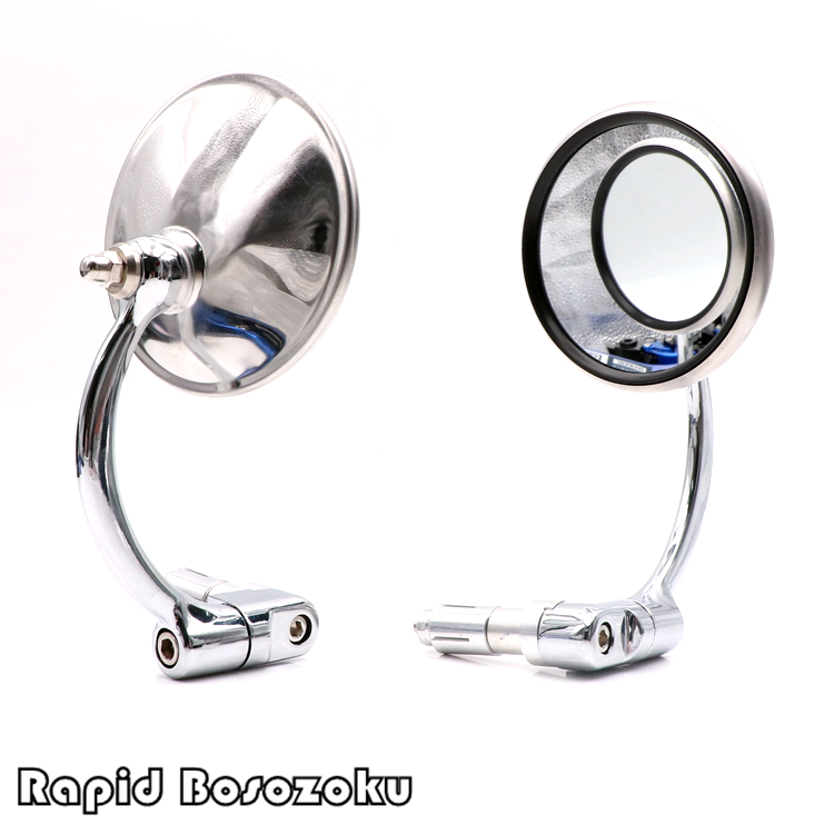 Xe máy sửa đổi gương chiếu hậu retro logo Jiang Ge VESPA thiết bị đầu cuối xe tay ga lồi gương gương - Xe máy lại gương gương gap xoay 360 xe máy