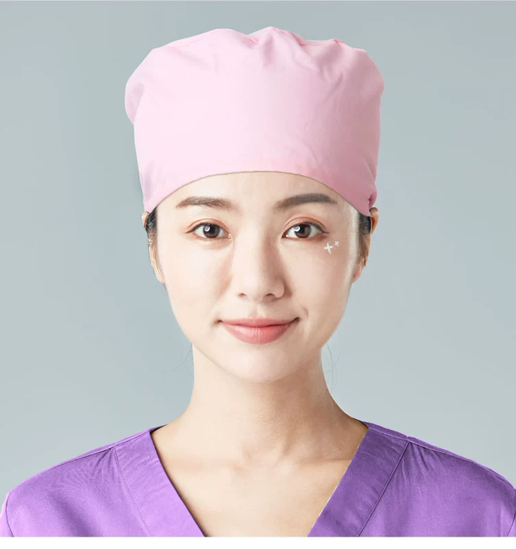 Mũ bác sĩ, mũ y tá, mũ phòng mổ, mũ y tá làm đẹp răng miệng, mũ bác sĩ nam, mũ bà bầu ở nhà màu trơn áo bảo hộ phòng sạch
