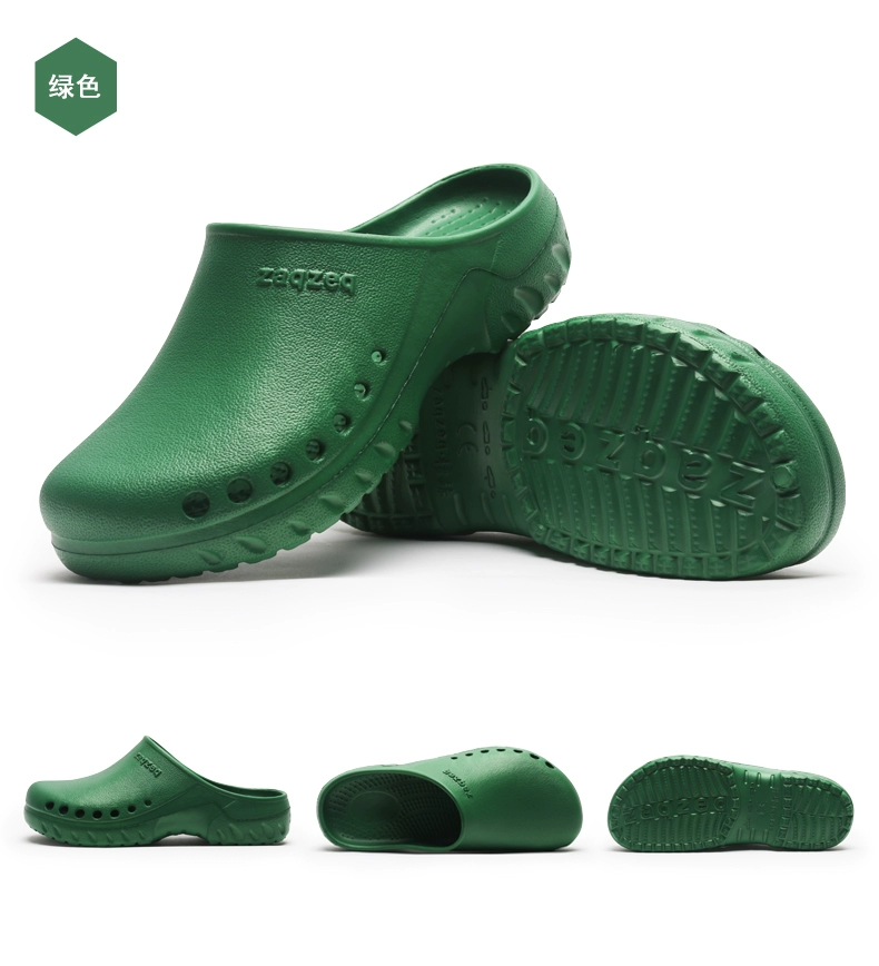 ZaqZeq/Tanhe medical operating room slippers toe-toe shoes non-slip male and female doctors and nurses experimental shoes clogs